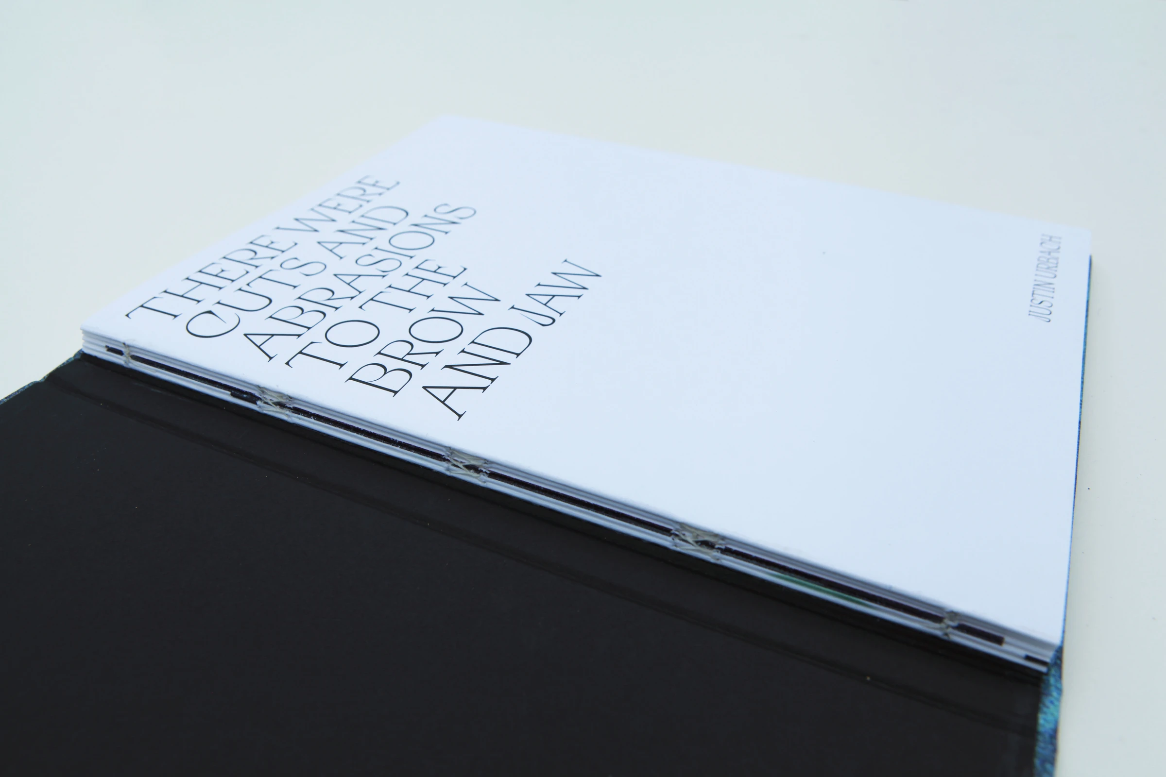 Close-up of the title "There were cuts and abrasions to the brow and jaw"