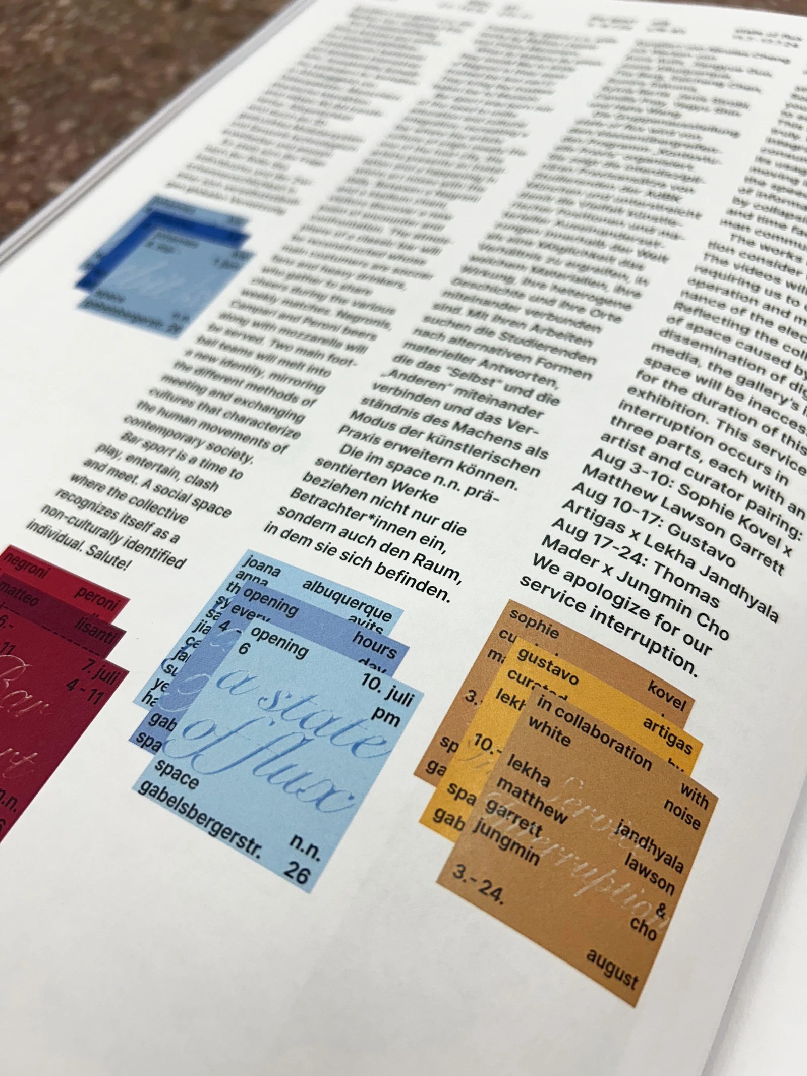 Catalog page with stacked, colourful image cards
