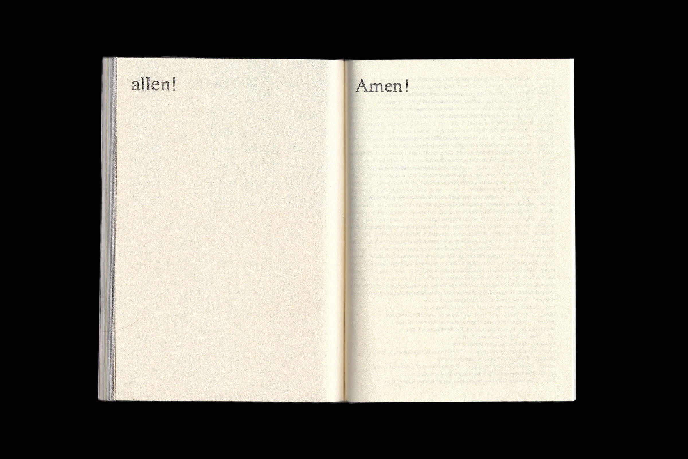 Scan of the words "allen!" and "Amen!"